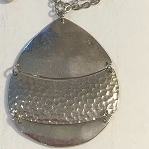 NEW silver LONG pendant necklace Everyday wear